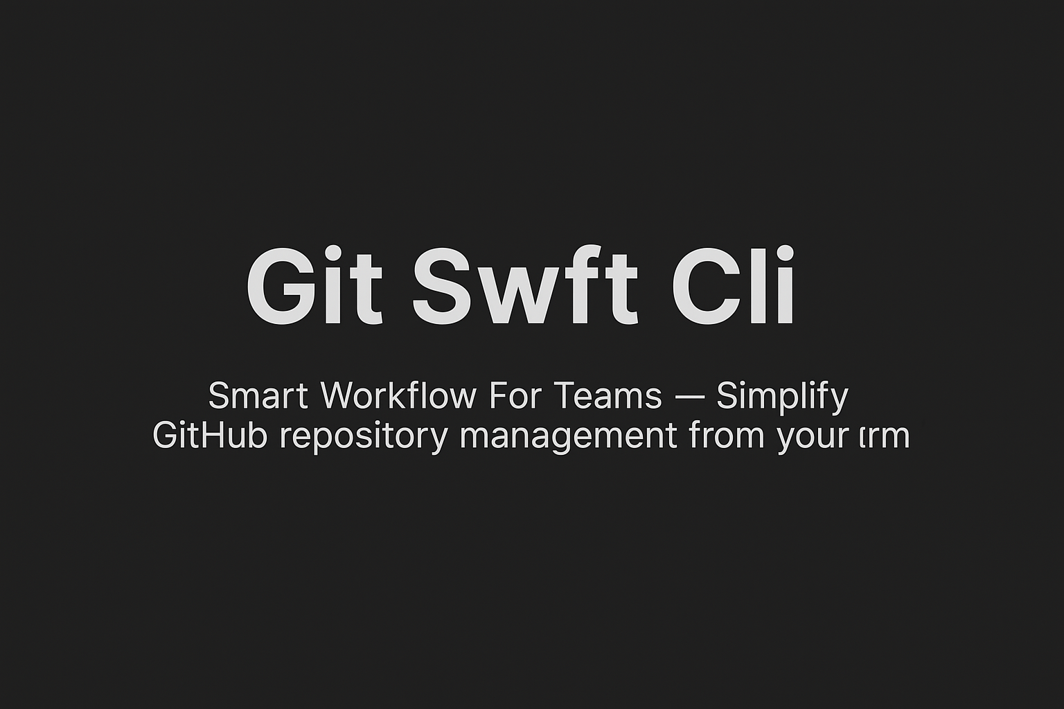 Github SWFT CLI